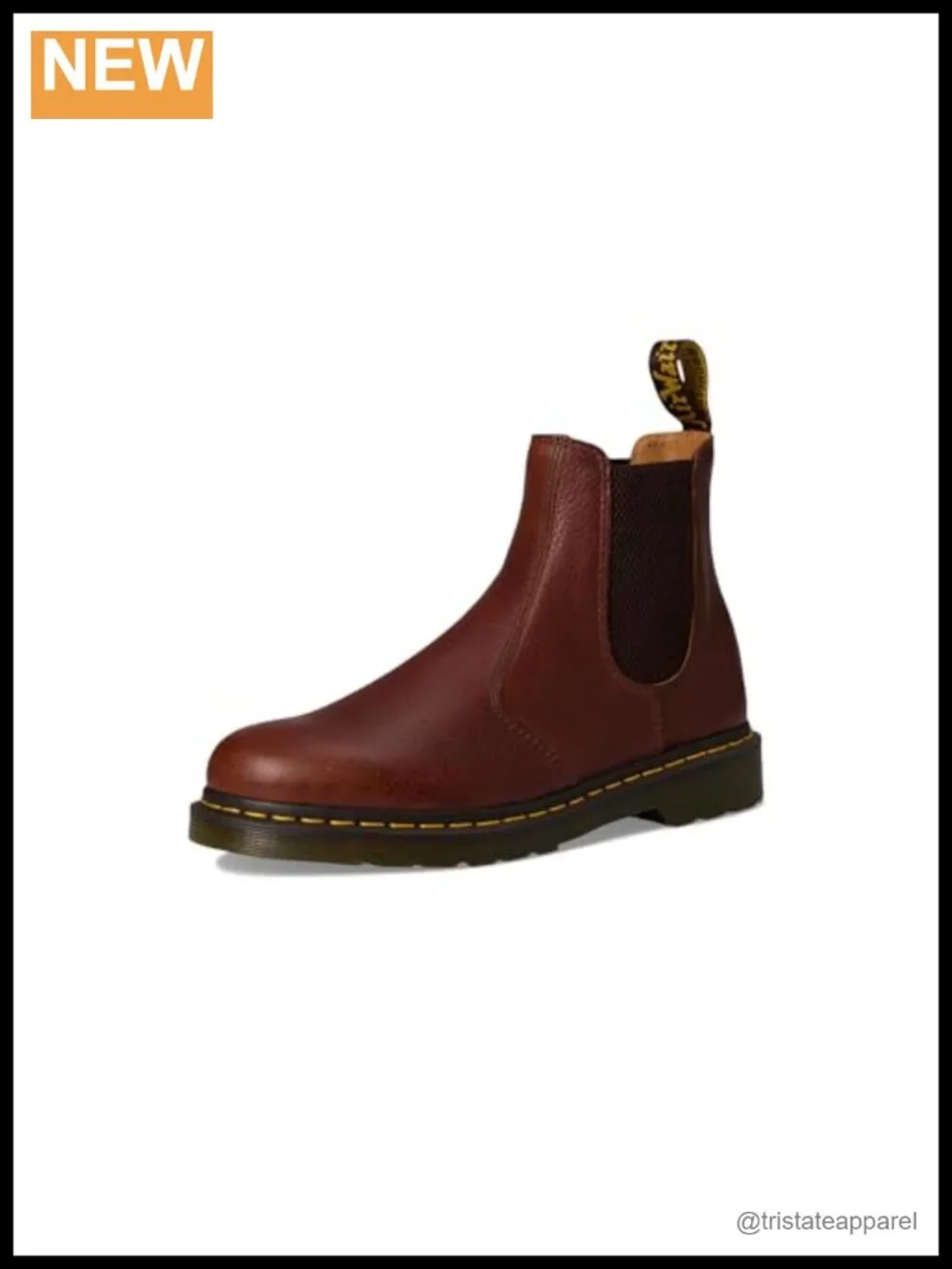 Leather Ankle Chelsea Boots Unisex Pull-On Round Toe